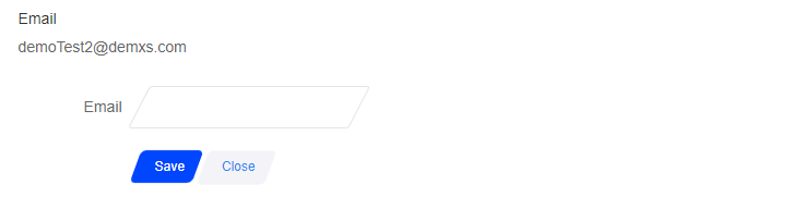 Email modification page