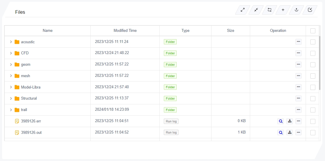File list