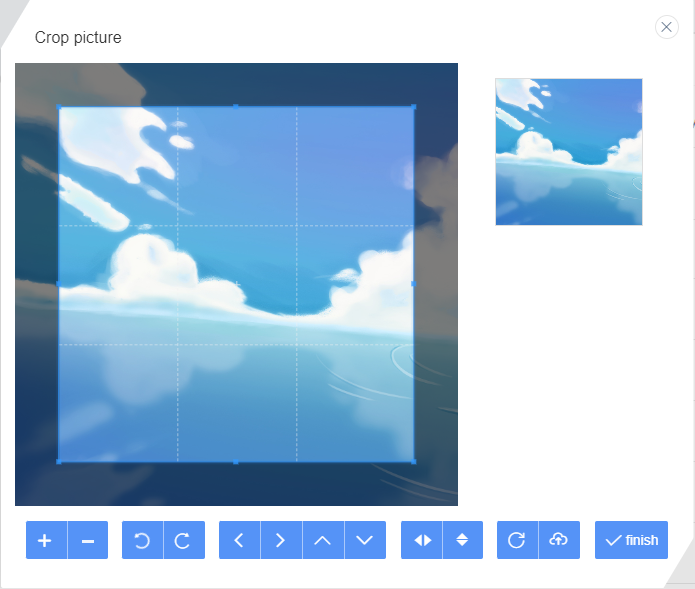 Image clipping box