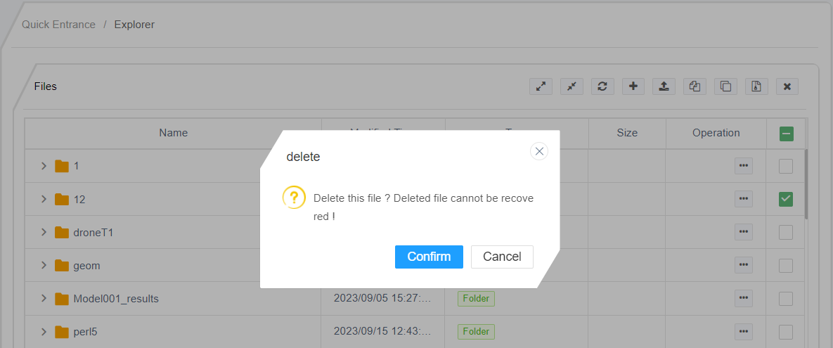 Batch deletion of files