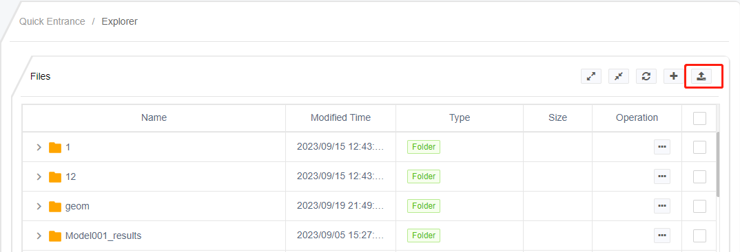 Upload files