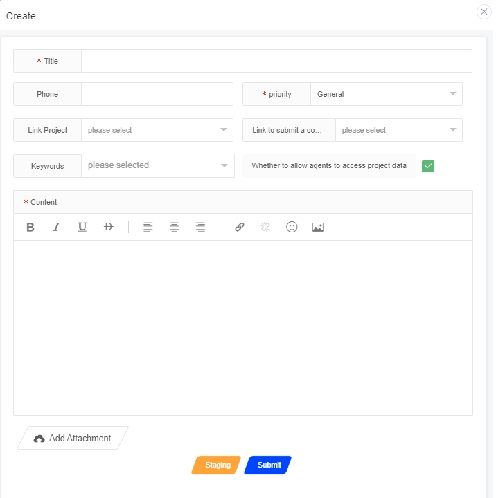 Create a new work order