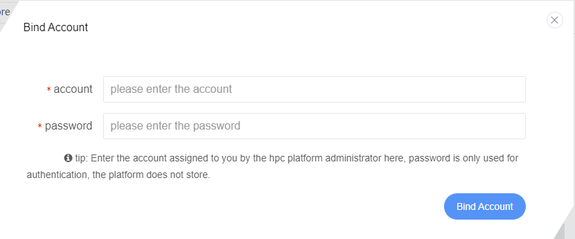 Bind account